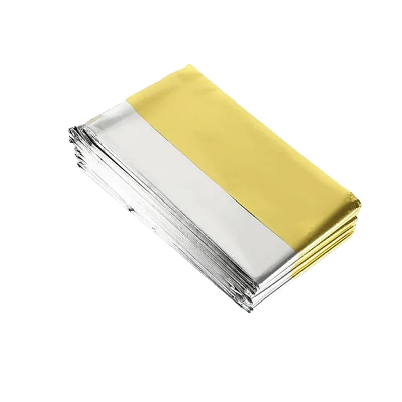 Outdoor Emergency Gold-Silver Survival Blanket – Waterproof Thermal Rescue Blanket 130x210cm